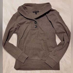 Banana Republic Brown Shawl Collar Button Pullover Sweater XS
